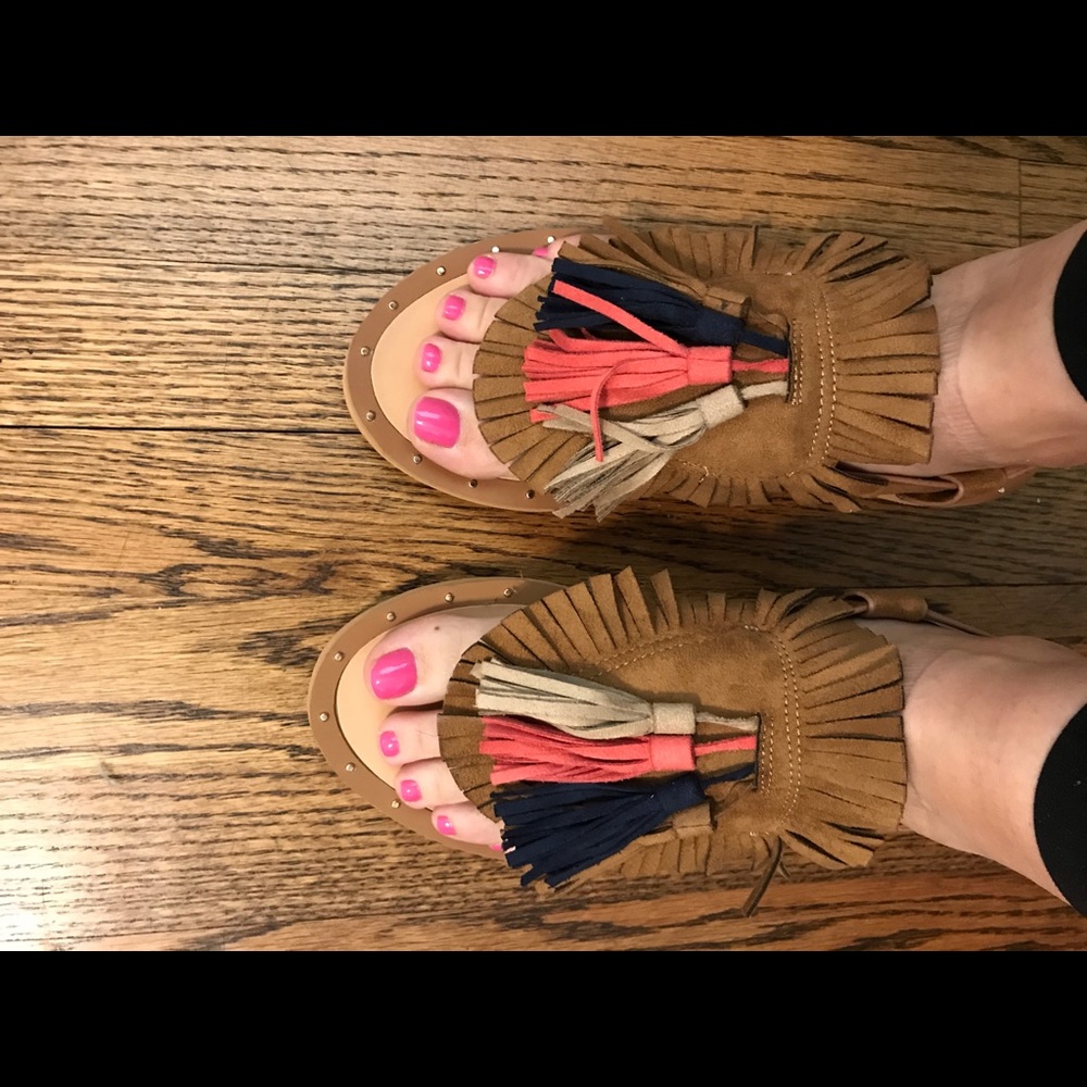 Vanessa Wu fringe sandal.